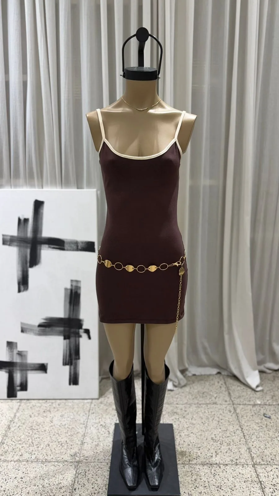 26/V16 - VESTIDO BRETEL CONTRATONO - ALGODON LYCRA