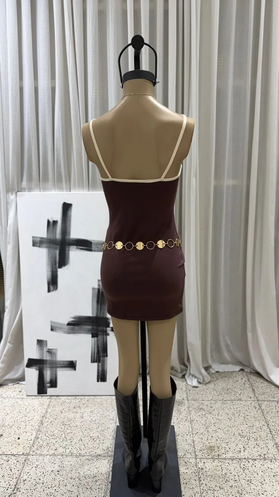 26/V16 - VESTIDO BRETEL CONTRATONO - ALGODON LYCRA - Imagen 3