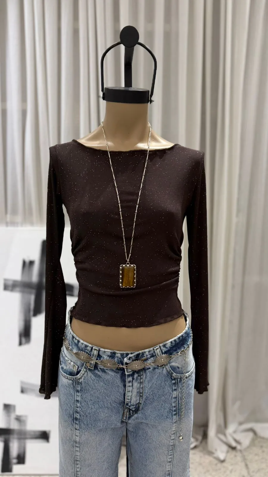 26/T36 - TOP M/L BUCHE ESPALDA - LANILLA SPARKLE - Imagen 3