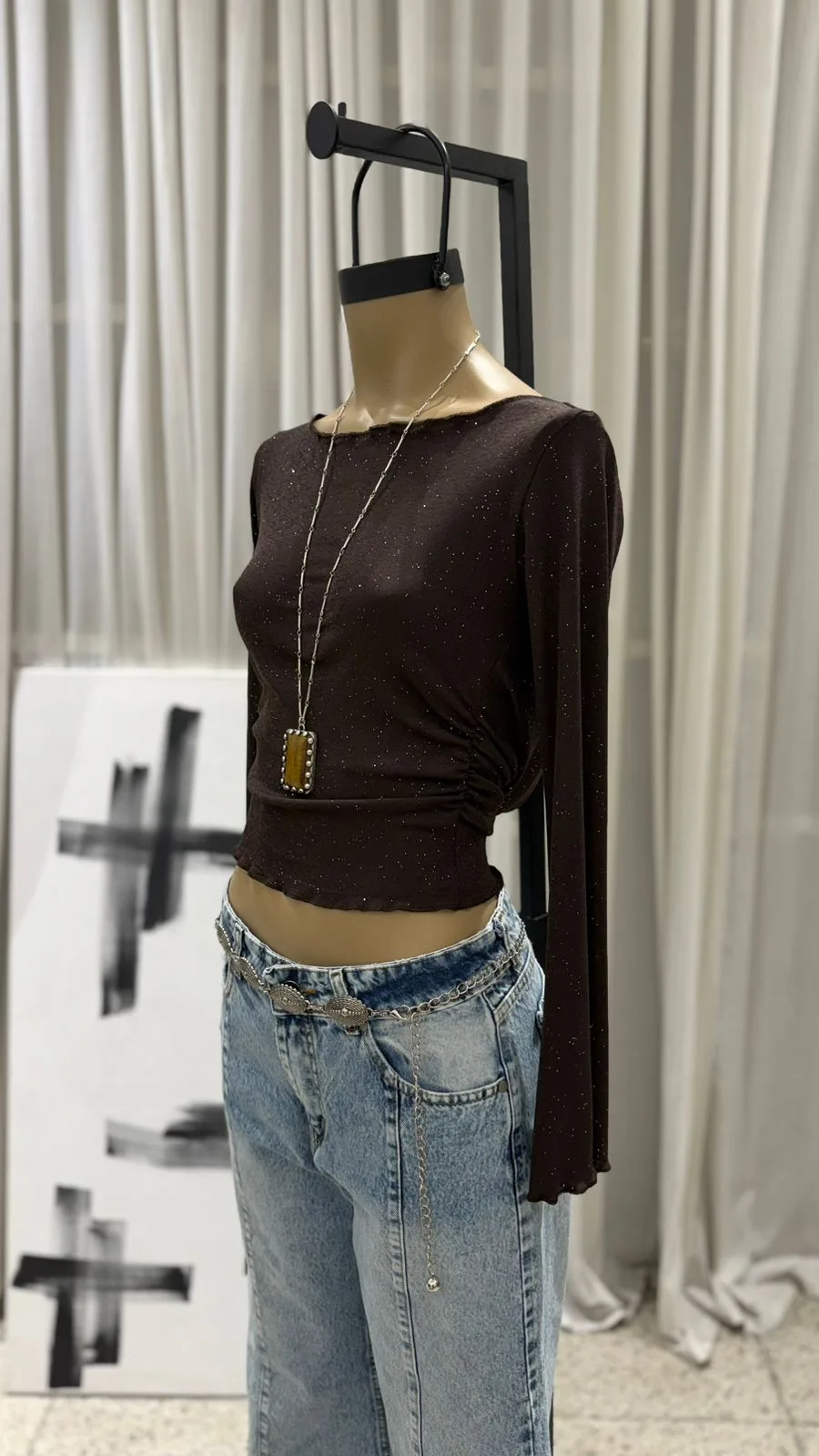 26/T36 - TOP M/L BUCHE ESPALDA - LANILLA SPARKLE - Imagen 4