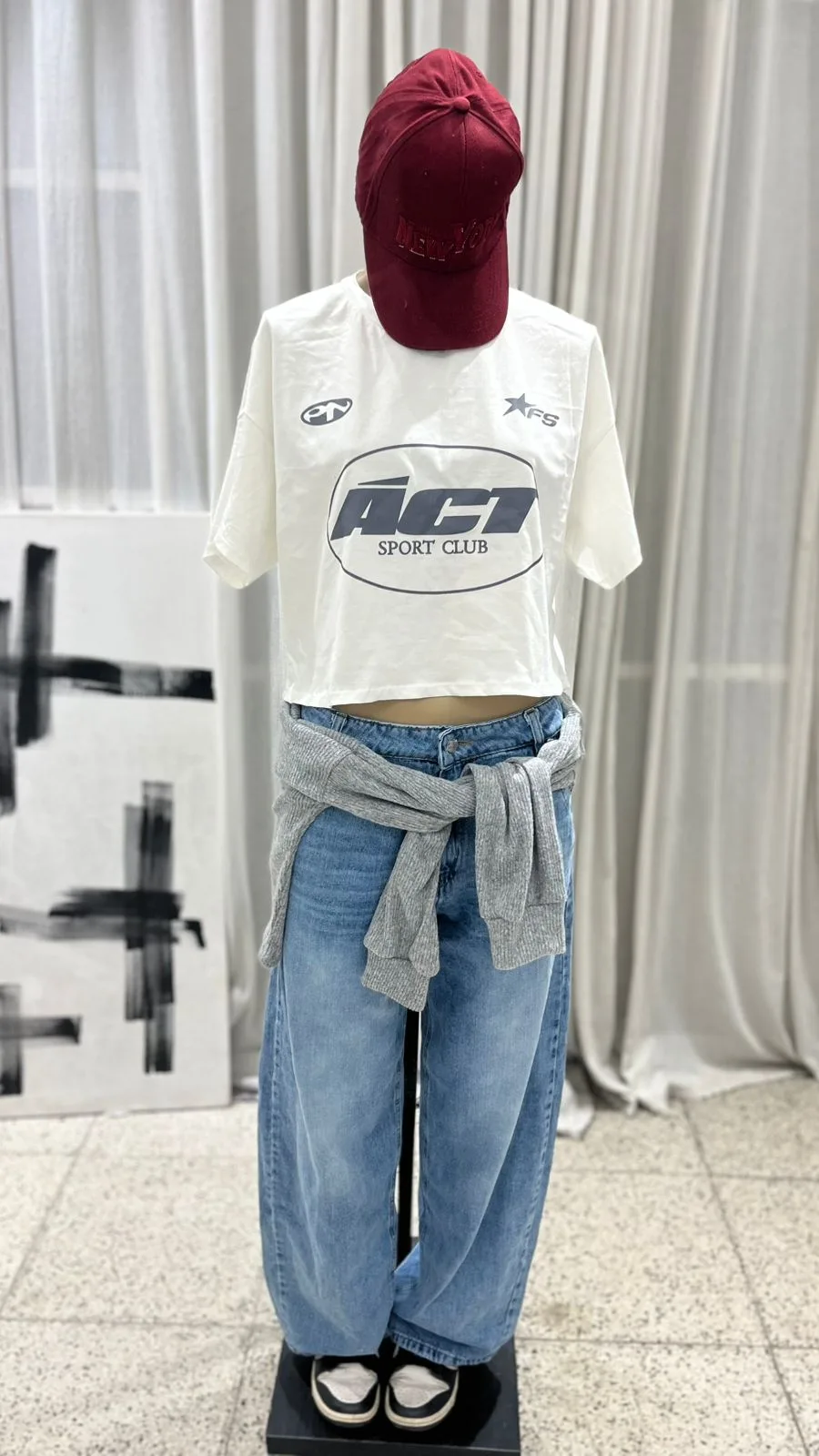 26/R15 - REMERA CROP "ACT" - JERSEY