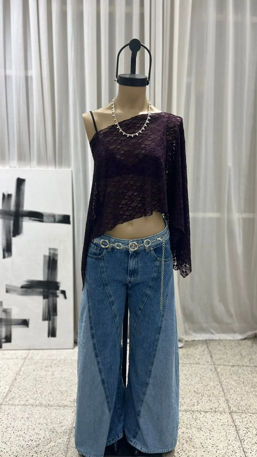 26/T47 - CAPA UN HOMBRO - ENCAJE LACE