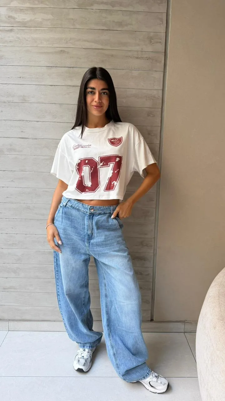 26/R16 - REMERA CROP "07 " - JERSEY