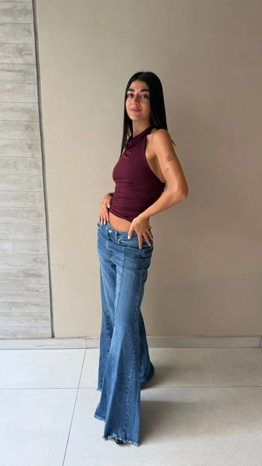 26/T62 - TOP S/M HALTER - MICROFIBRA - Imagen 3