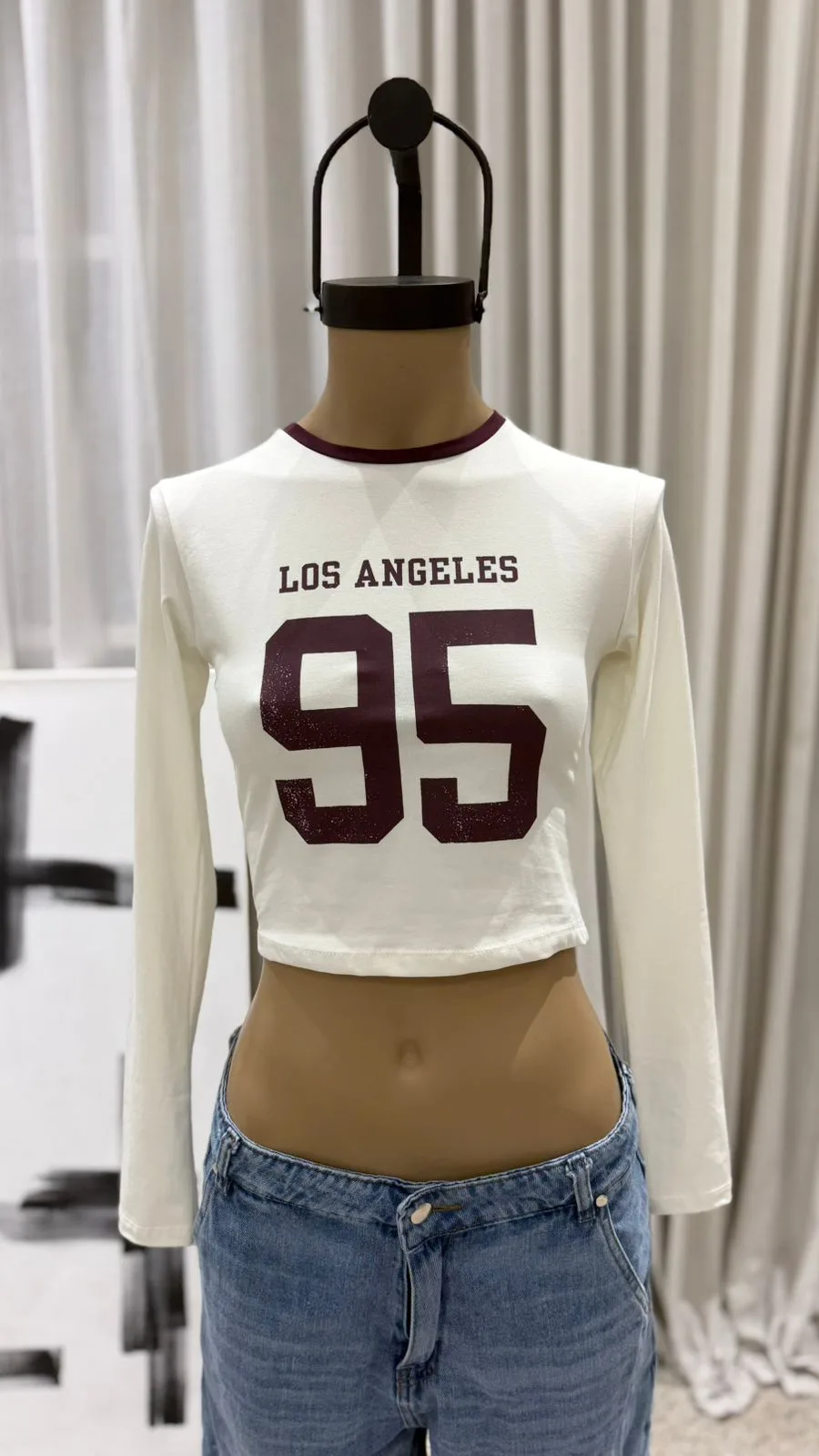 26/T68 - TOP M/L CROP "95" - ALGODON LYCRA