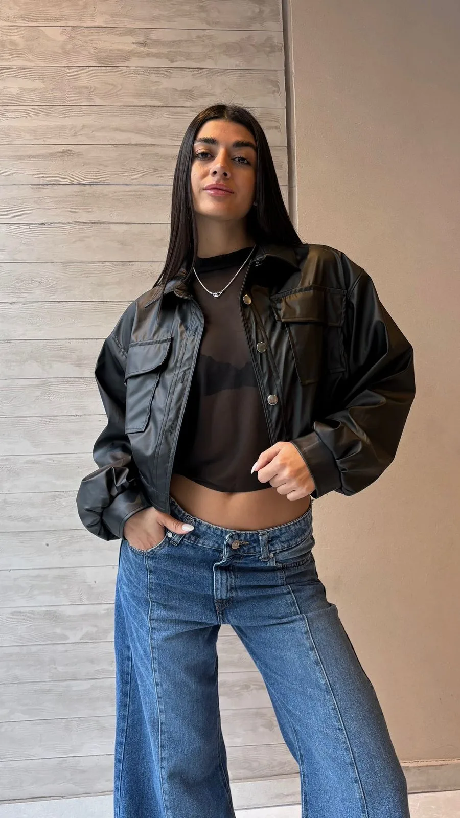26/C19 - CAMISACO BOLSILLO IRREGULAR - CUERINA