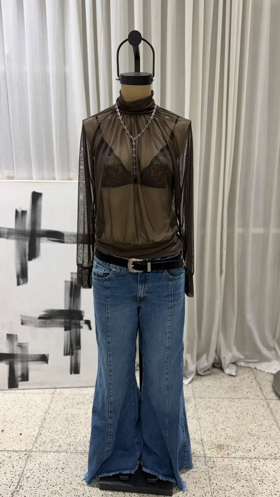 26/T143 – BLUSA CUELLITO FAJA – MICROTUL
