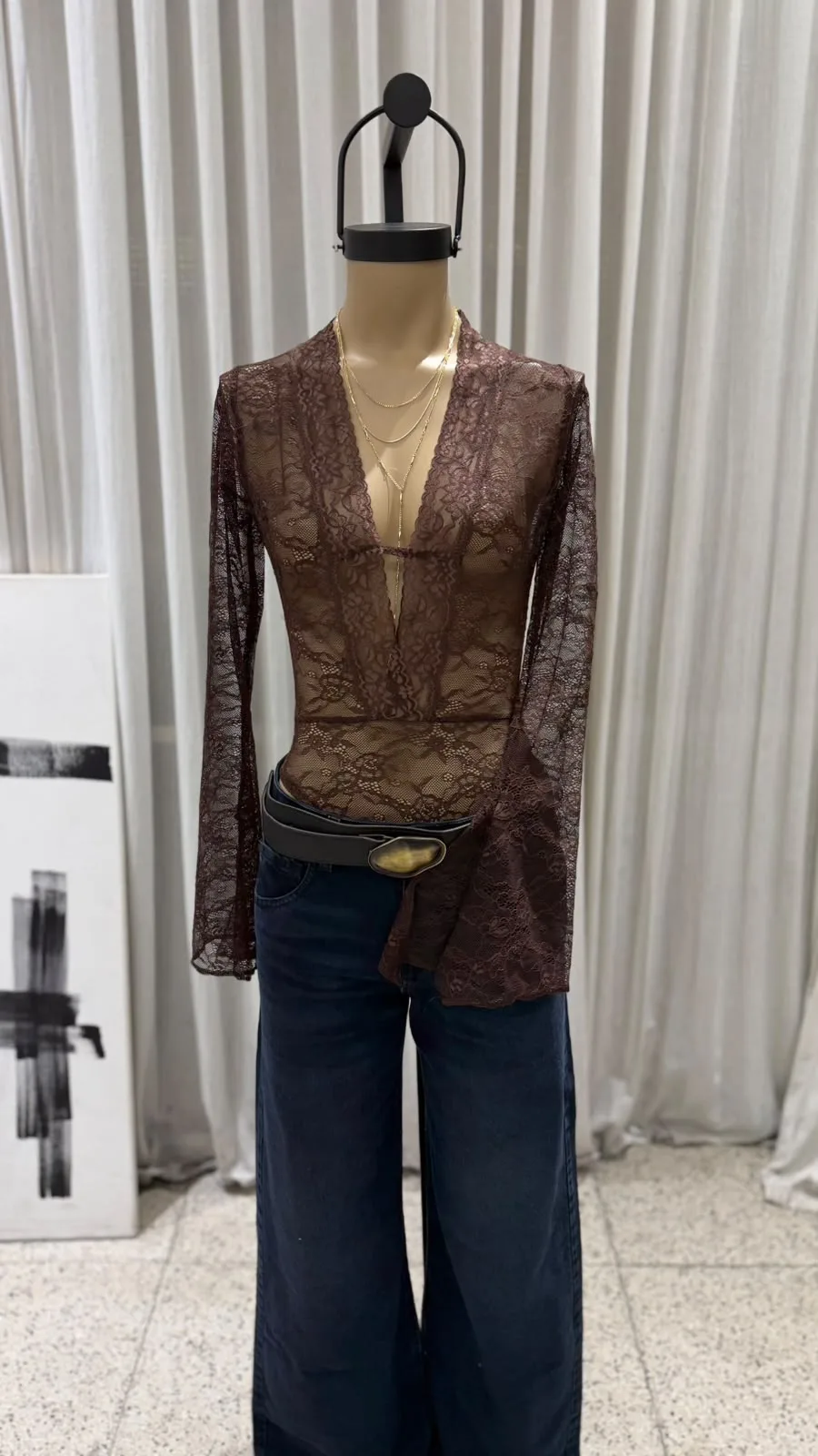 26/BB1001 - BODY M/L ESCOTE LARGO PUNTILLA - ENCAJE ELITA