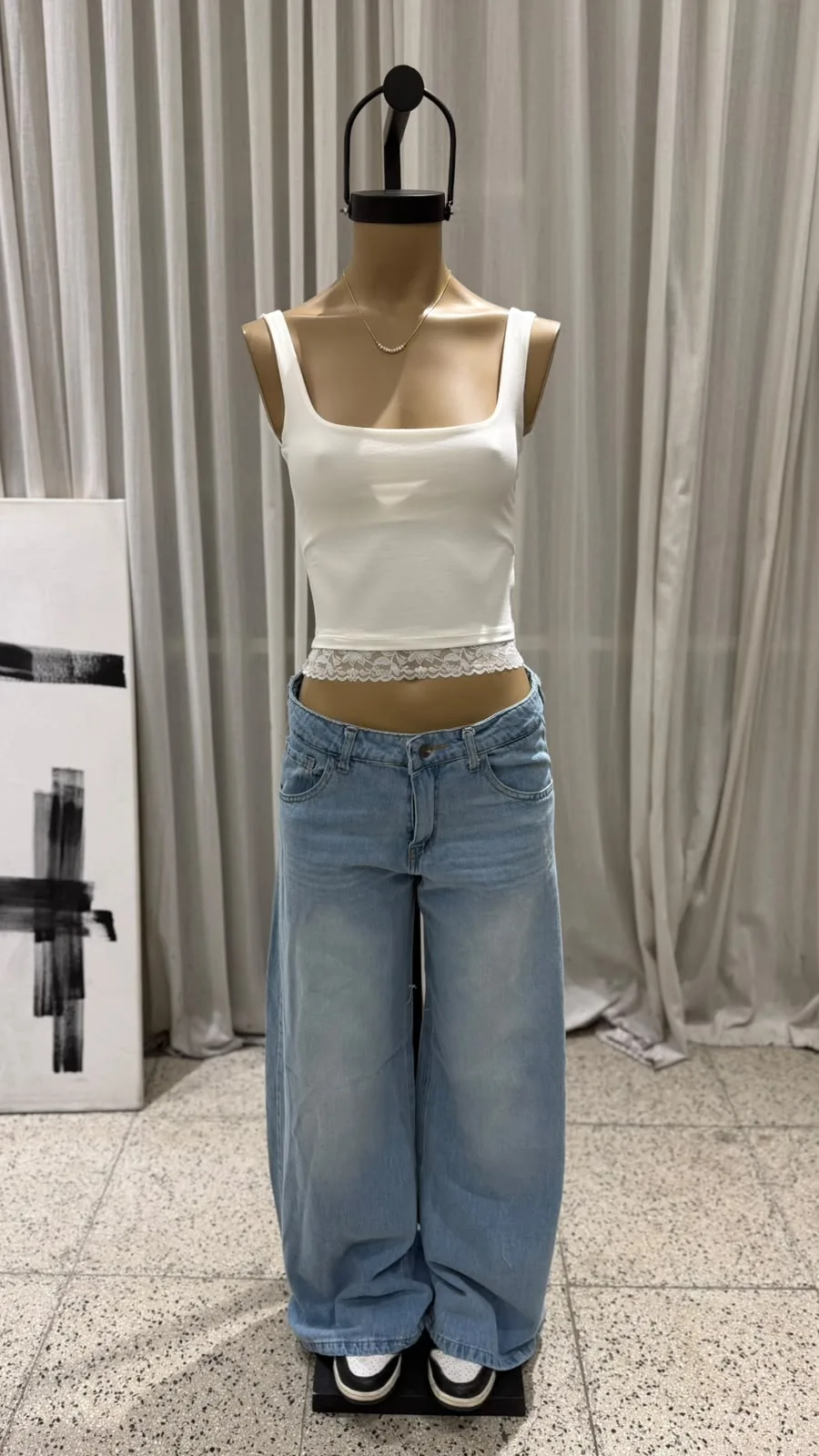 26/P001 - JEAN WIDE LEG TIRO MEDIO - DENIM