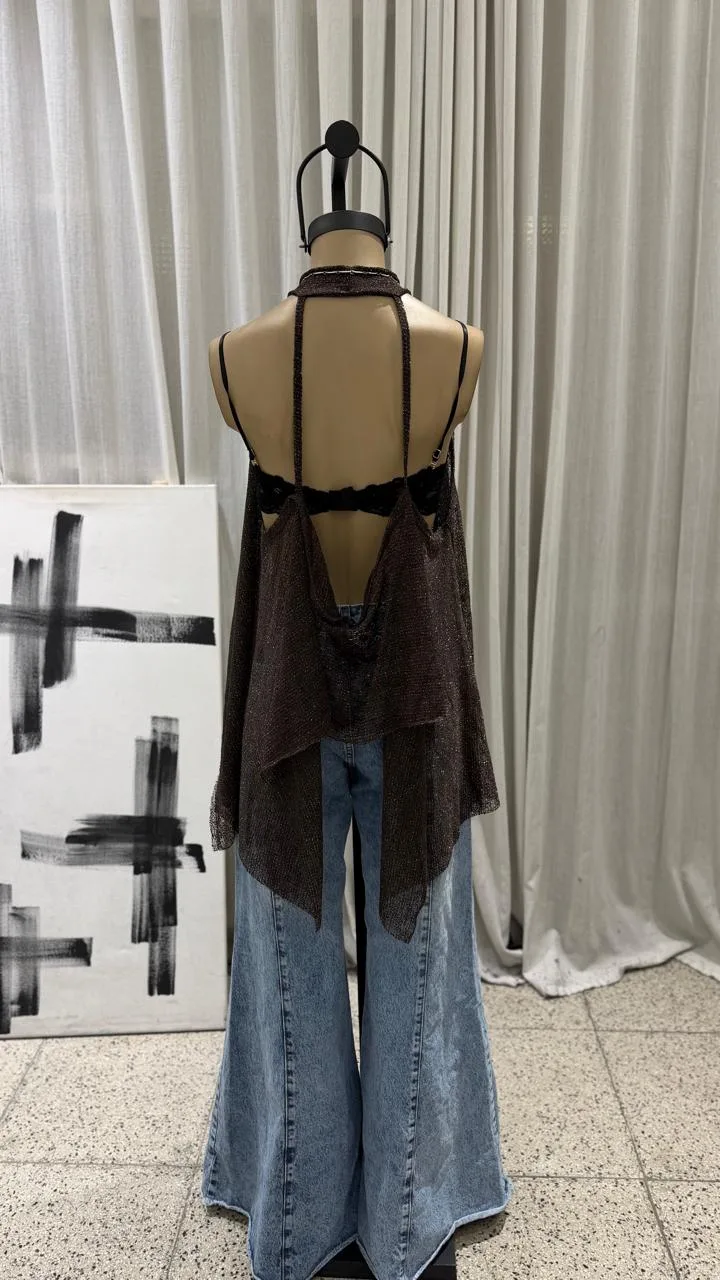 26/P1004 - JEAN WIDE LEG FLARE RECORTES - DENIM - Imagen 3