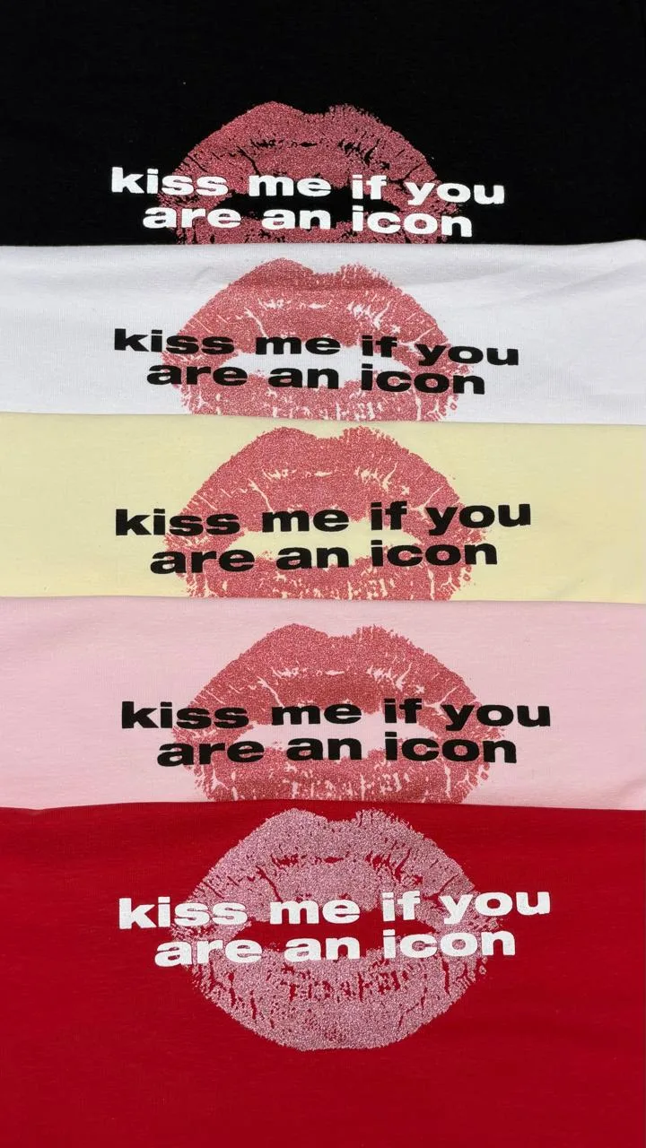 26/T300 - TOP M/C "KISS ME" GLITTER - ALGODON LYCRA - Imagen 6