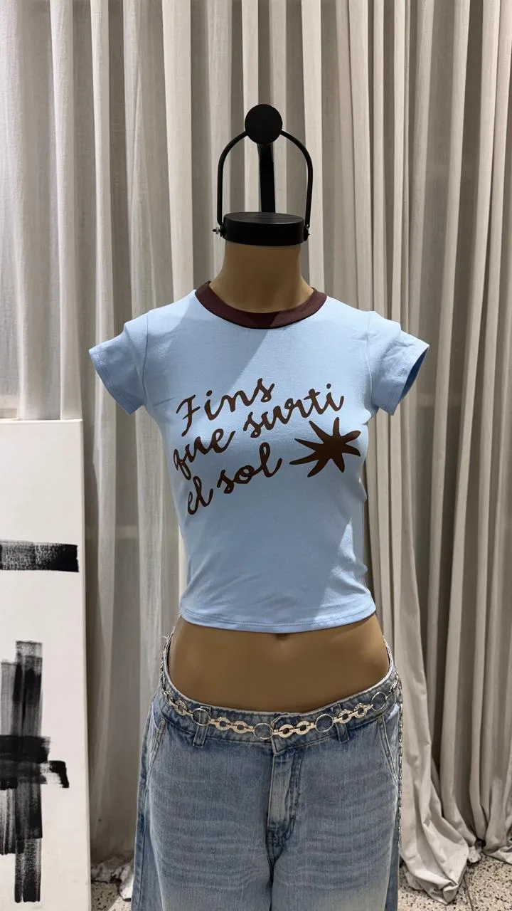 Top manga corta "fins" de algodon lycra - Malta Chic (foto 3)